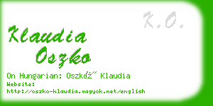 klaudia oszko business card